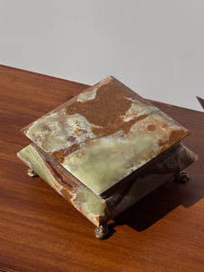 Antique Onyx Jewelry Box