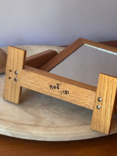Load image into Gallery viewer, 1980's Wooden Swivel Mirror