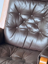 Load image into Gallery viewer, Vintage 1960’s Danish Leather Chair and Ottoman