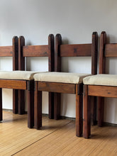 Load image into Gallery viewer, Vintage Brutalist Dining Chair Set