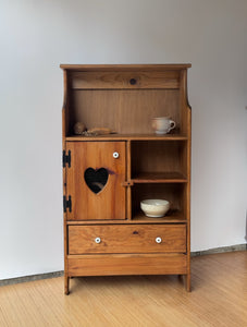 Antique Handcrafted Childs Primitive Hutch