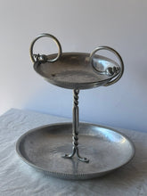 Load image into Gallery viewer, Vintage Aluminum Silver Tiered Tray