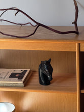 Load image into Gallery viewer, Vintage Black Soapstone Carved Horse Head Sculpture