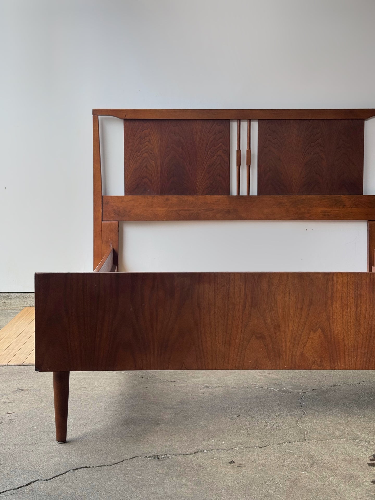 Walnut MCM Full Sized Bed Frame