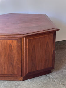 1970's Walnut Storage End Table