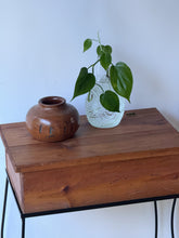 Load image into Gallery viewer, Vintage Pair of Handcrafted Wood + Iron Nightstands/End Tables