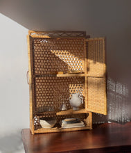 Load image into Gallery viewer, Vintage Wicker Wall Cabinet