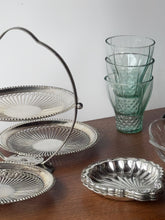 Load image into Gallery viewer, Vintage Queen Anne Style Silver-Plated Folding Serving Tray