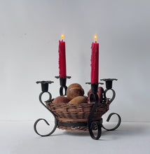 Load image into Gallery viewer, Vintage Advent Basket Candelabra