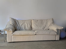 Load image into Gallery viewer, Vintage Postmodern Giovanni Erba White Leather Sofa