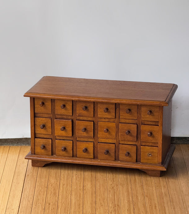 Antique Handcrafted Apothecary Chest of 18 Drawers