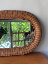 Load image into Gallery viewer, 1970's Wicker Mirror