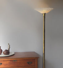 Load image into Gallery viewer, Vintage MCM Brass Torchiere Floor Lamp