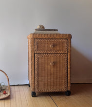 Load image into Gallery viewer, Vintage Wicker File Cabinet