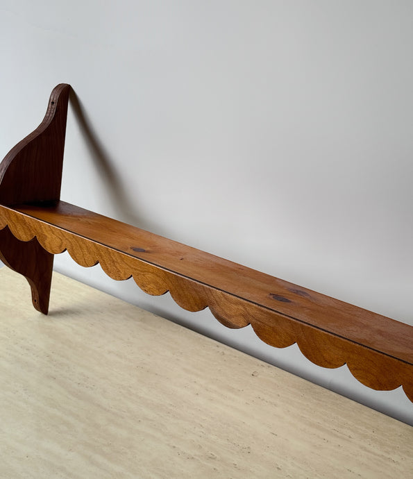 Vintage Handcrafted Scalloped Shelf