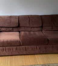 Load image into Gallery viewer, 1970&#39;s Brown Upholstered Sofa