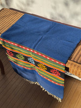 Load image into Gallery viewer, Vintage Blue Wool Tapestry