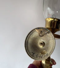 Load image into Gallery viewer, Antique Brass Sconce Candlestick Pair