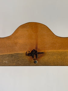 Tall Antique Scalloped Wooden Shelf