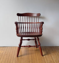Load image into Gallery viewer, Vintage Nichols &amp; Stone Colonial/Early American-style Solid Wood Windsor Arm Chair