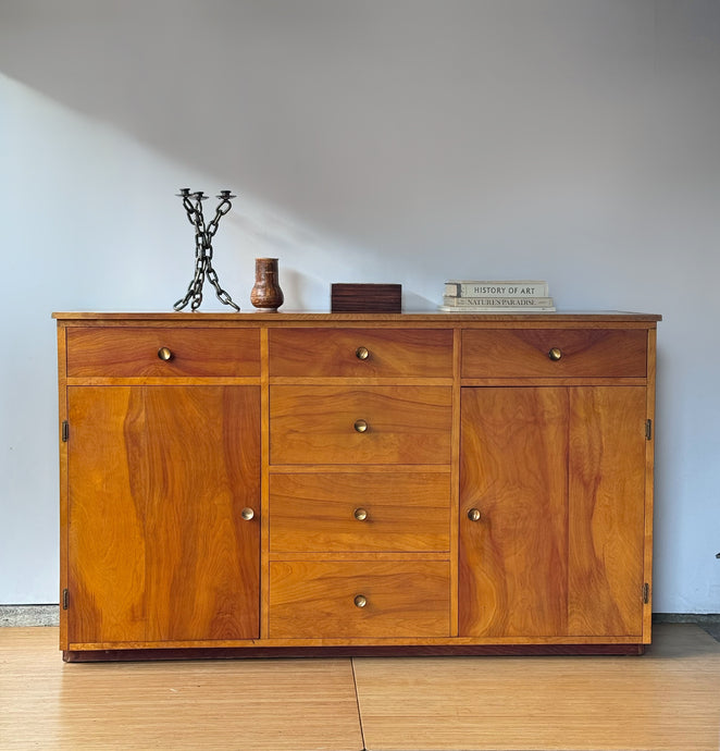 Vintage 1970's Handcrafted Wooden Empire Buffet