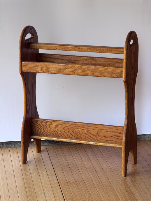 Vintage Oak Blanket Stand