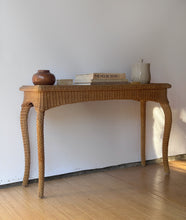 Load image into Gallery viewer, Vintage Wicker Console Table
