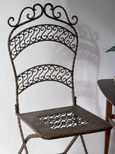 Load image into Gallery viewer, Vintage Iron Folding Garden Chair