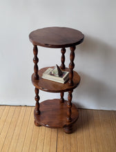 Load image into Gallery viewer, Vintage Round Tiered Spindle Table