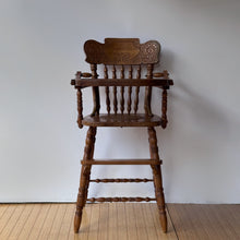 Load image into Gallery viewer, Antique Victorian Wooden High Chair