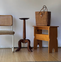 Load image into Gallery viewer, Vintage Wooden Pedestal Table/ Plant Stand