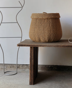 Lidded Jute Basket
