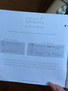 "Sweet Swinging" Baby/Toddler Swing-New