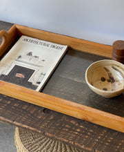 Load image into Gallery viewer, Glass Bottom Wooden Tray