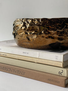 Golden Abstract Table Bowl