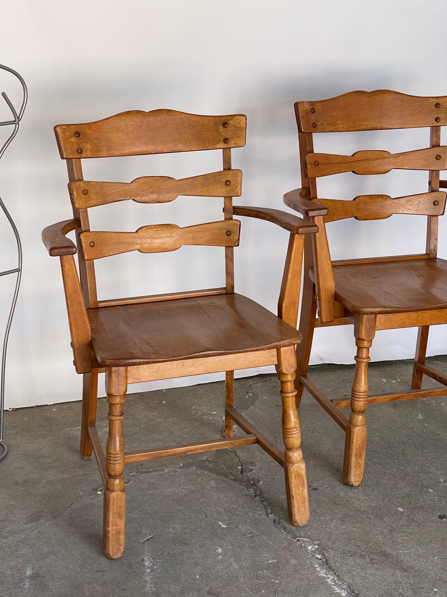 Antique Maple Temple Stuart Chairs- priced individually