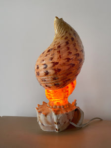 1970's Shell Lamp