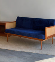 Load image into Gallery viewer, 1960&#39;s Danish Peter Hvidt for France and Sons Teak and Cane Extending Daybed Sofa