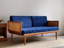 Load image into Gallery viewer, 1960&#39;s Danish Peter Hvidt for France and Sons Teak and Cane Extending Daybed Sofa