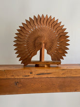 Load image into Gallery viewer, Vintage Handmade Wooden Fan Art