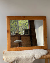 Load image into Gallery viewer, XL Pine Wood Framed Mirror