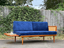 Load image into Gallery viewer, 1960&#39;s Danish Peter Hvidt for France and Sons Teak and Cane Extending Daybed Sofa