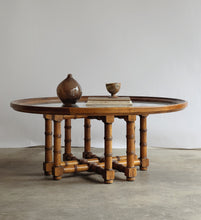 Load image into Gallery viewer, Vintage Faux Bamboo Glass Table