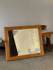 XL Pine Wood Framed Mirror