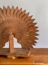 Load image into Gallery viewer, Vintage Handmade Wooden Fan Art