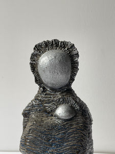 Abstract Mama & baby Ceramic Iron Glaze Scuplture