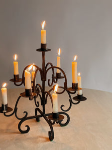 XL Vintage Wrought Iron Candelabra