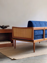 Load image into Gallery viewer, 1960&#39;s Danish Peter Hvidt for France and Sons Teak and Cane Extending Daybed Sofa